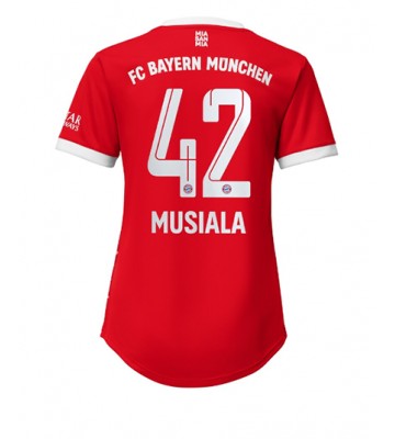 Bayern Munich Jamal Musiala #42 Hjemmedrakt Kvinner 2022-23 Kortermet